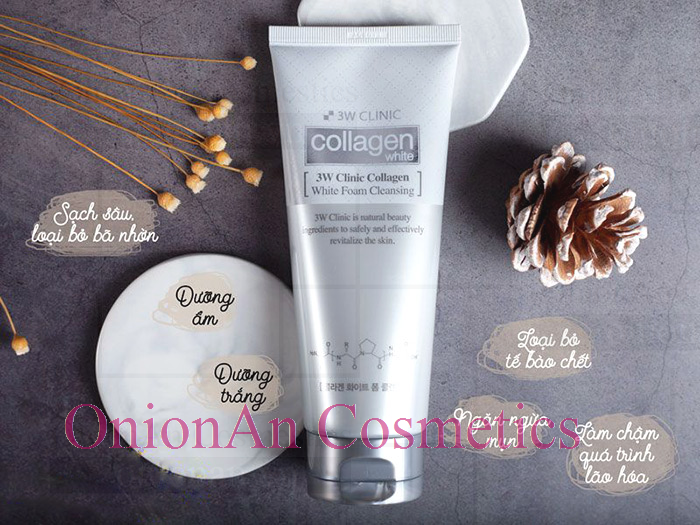 Sữa Rửa Mặt Trắng Da 3W Clinic Collagen White Foam Cleansing